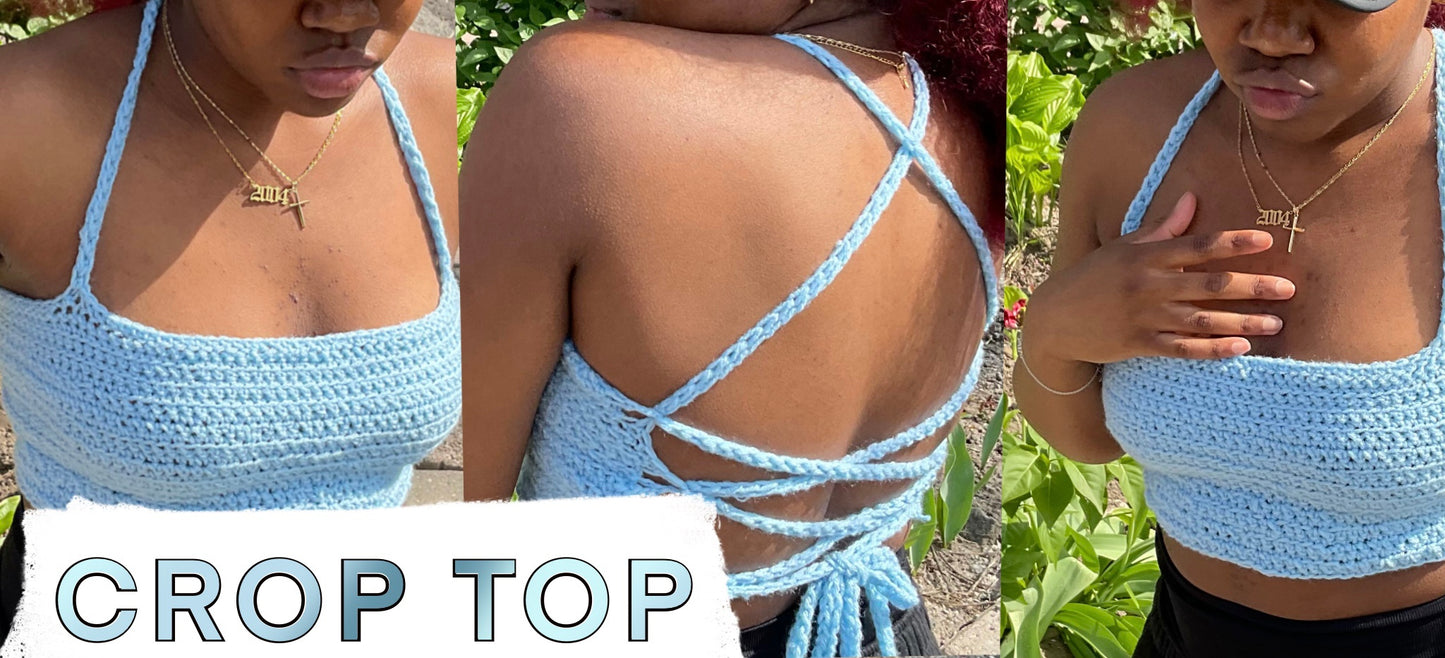 Summer Crochet Crop top Handmade